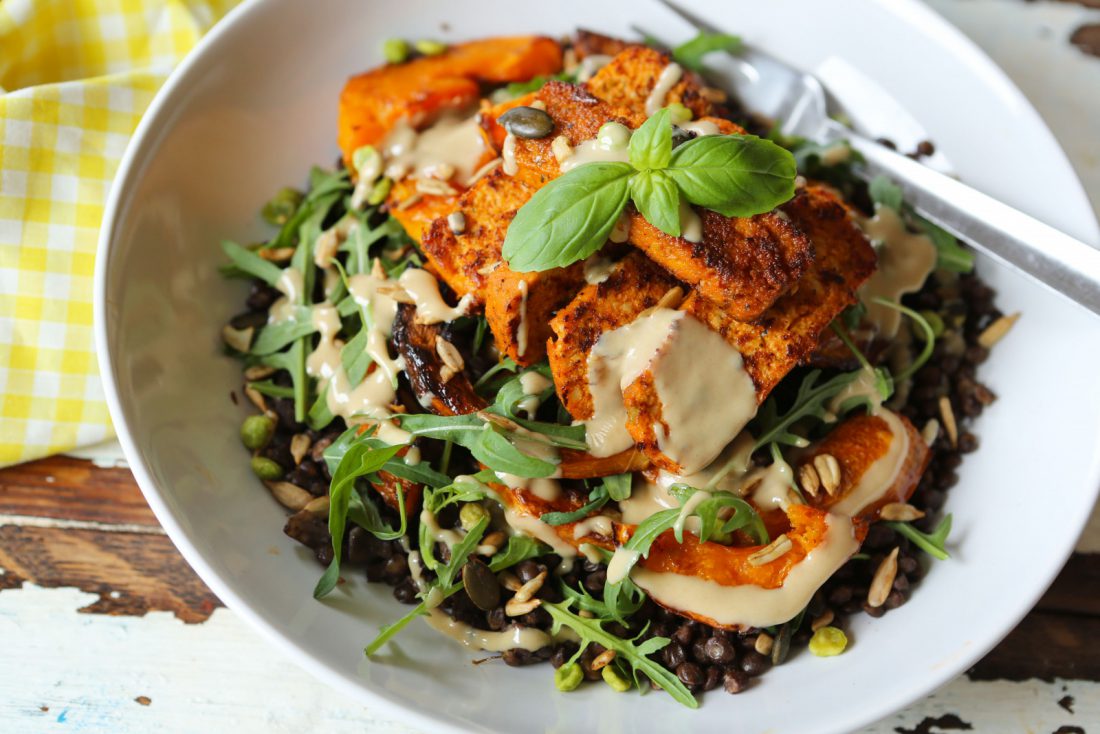 Butternut Squash & Lentil Warm Salad (supermarket style)