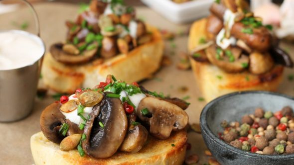 Garlic Mushrooms with Options