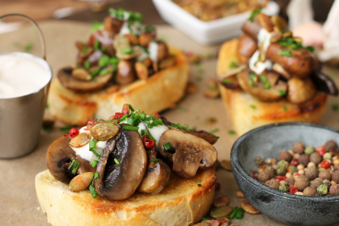 Garlic Mushrooms with Options