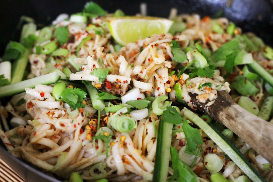 Street Noodle Salad with Peanut or Sesame Sauce