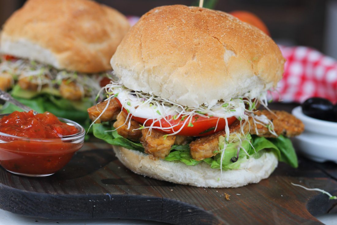 Super Stuffed Tempeh Sandwich