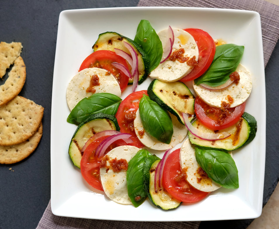 Tofu Caprese Salad