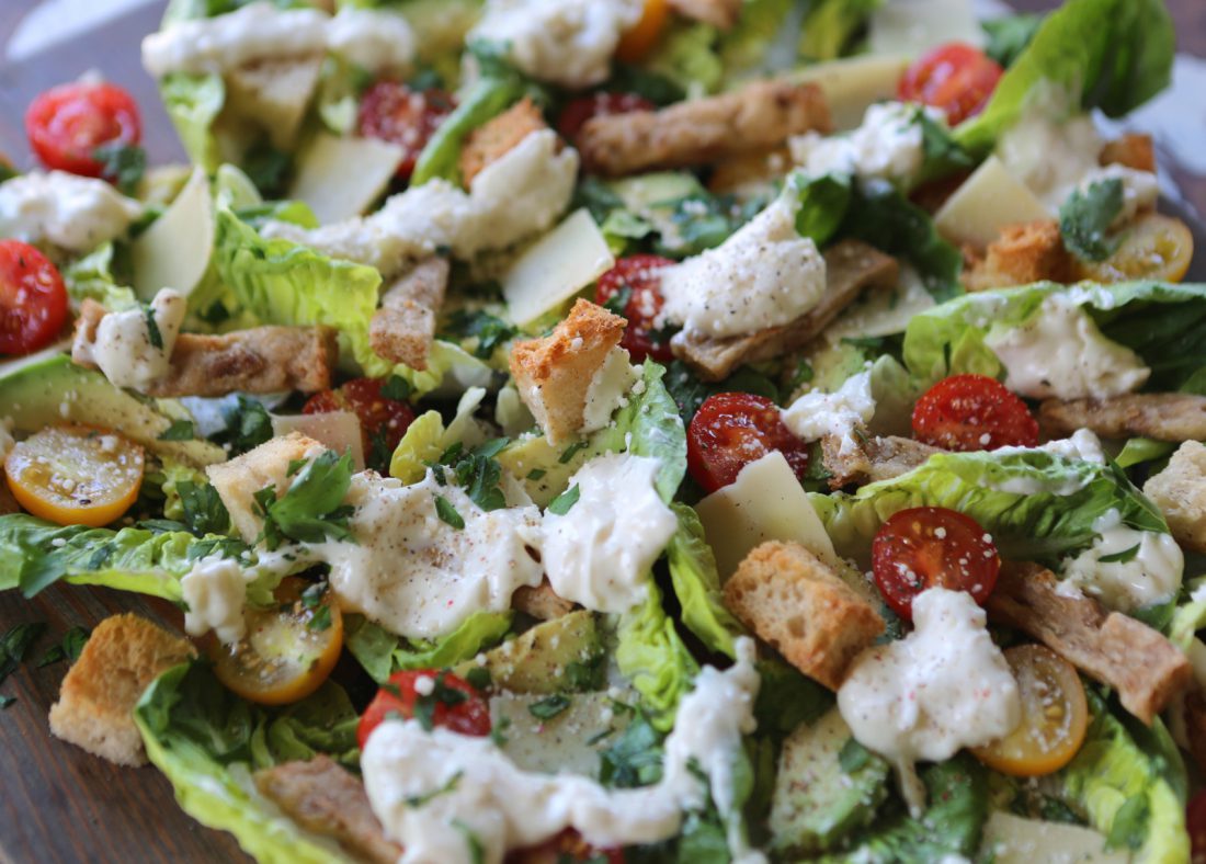 Chickless Caesar Salad