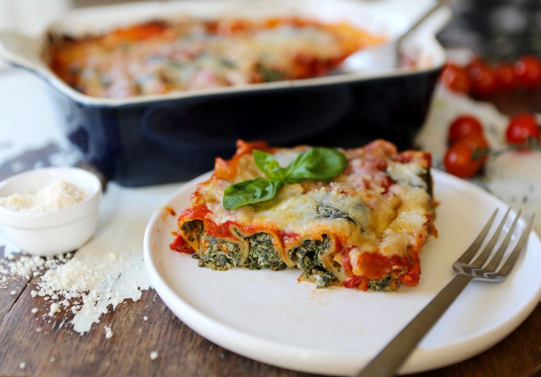 Spinach & 'Ricotta' Cannelloni